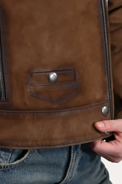 Dark Taupe Biker Jacket