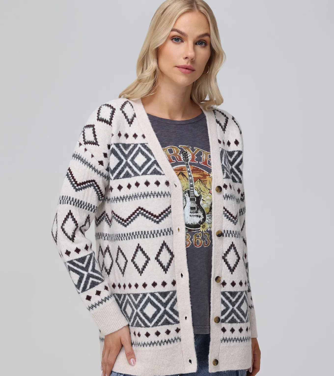 Fairisle Boyfriend Cardigan