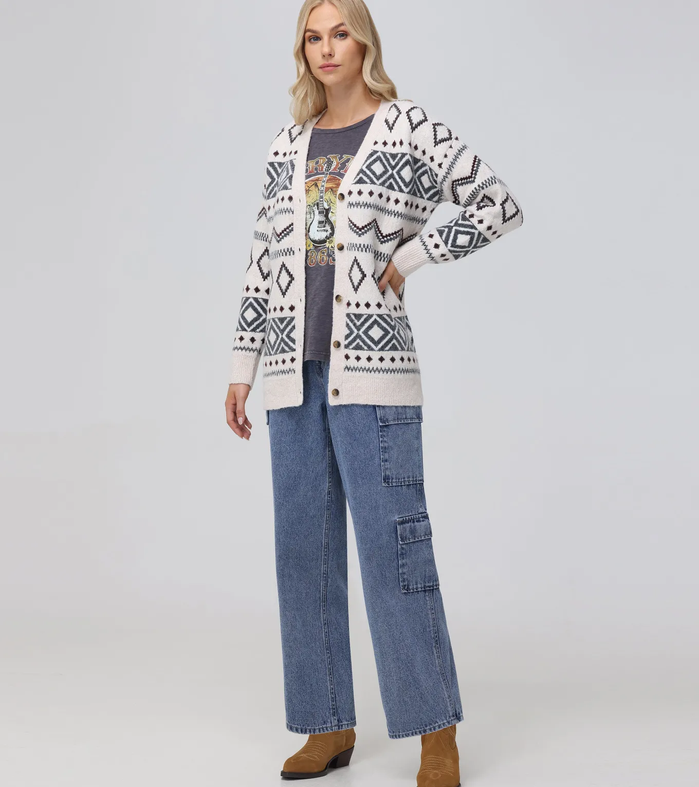 Fairisle Boyfriend Cardigan