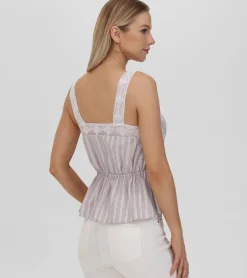 Lace Trim Square Neck Tank