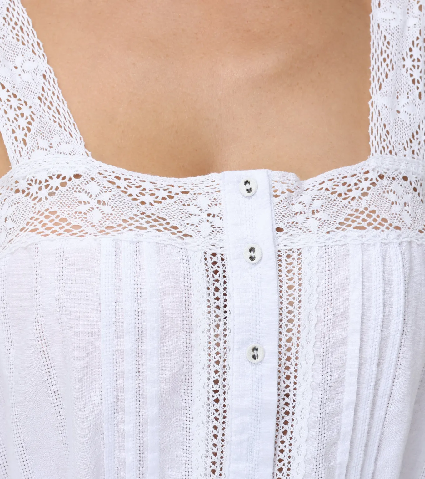 Lace Trim Square Neck Tank