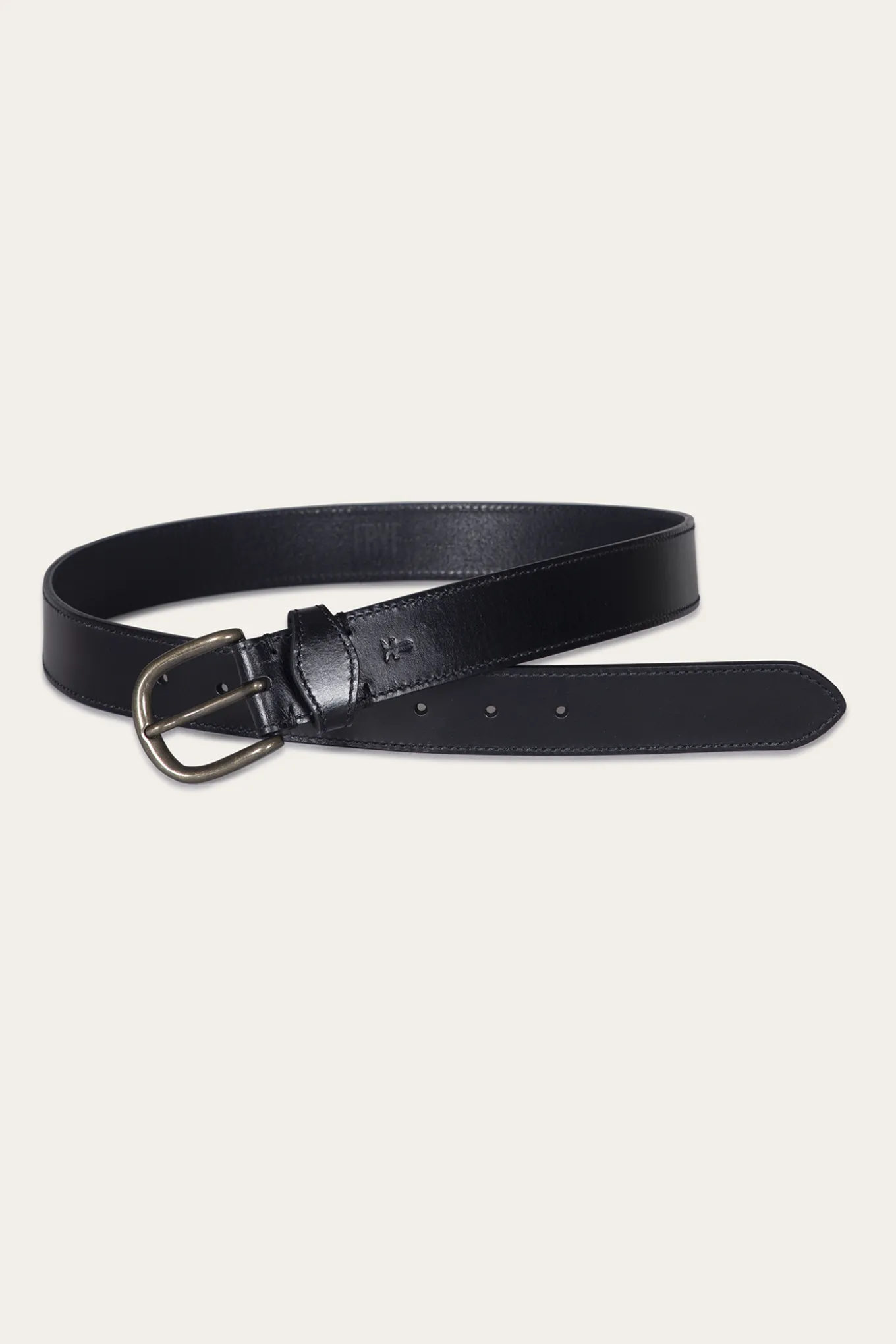 35mm Stitched Edge Belt With Shaped Keeper