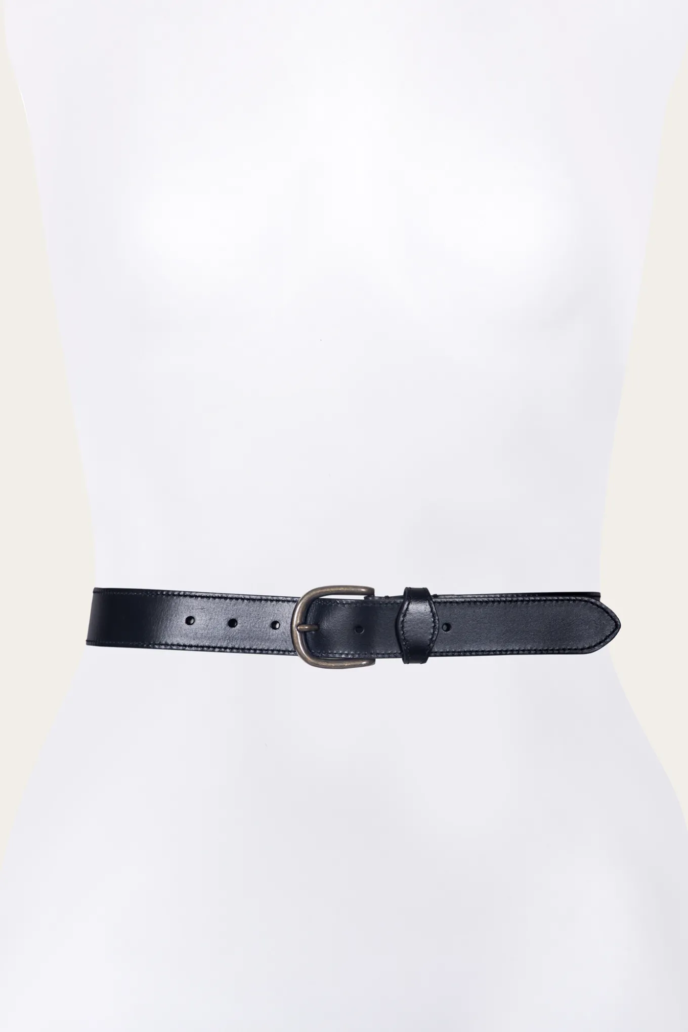 35mm Stitched Edge Belt With Shaped Keeper