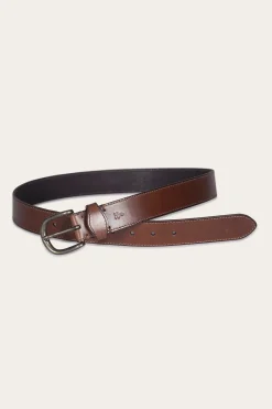 35mm Stitched Edge Belt With Shaped Keeper
