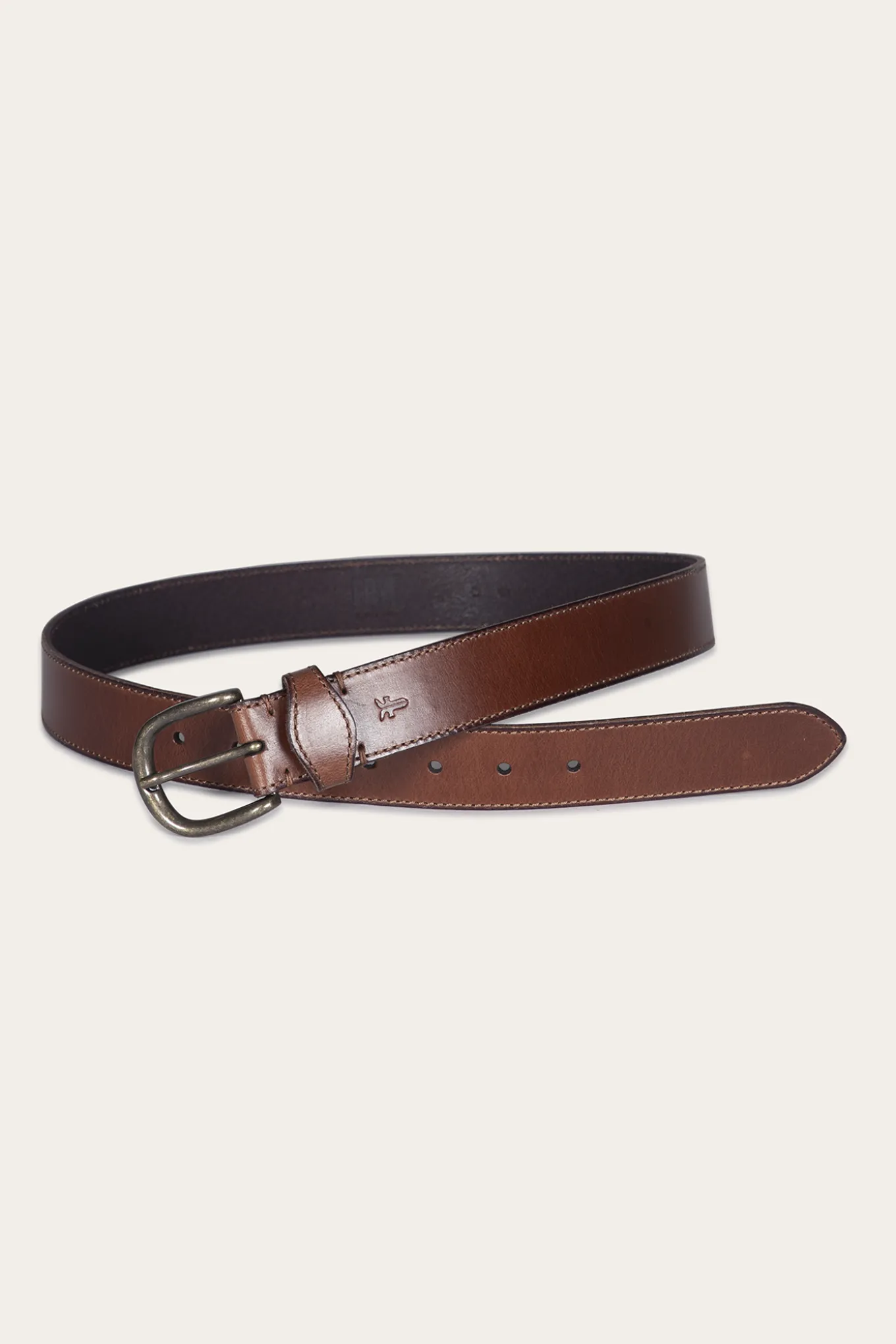 35mm Stitched Edge Belt With Shaped Keeper