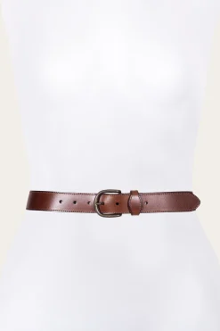 35mm Stitched Edge Belt With Shaped Keeper