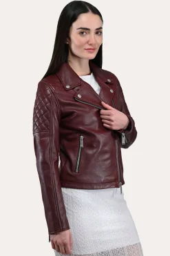 Oxblood Biker Jacket