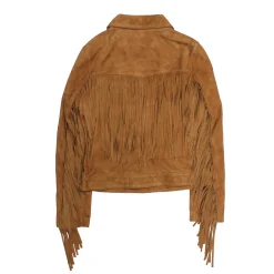 Oxblood Fringed Jacket
