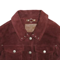 Oxblood Fringed Jacket
