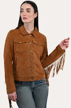 Oxblood Fringed Jacket