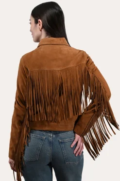 Oxblood Fringed Jacket