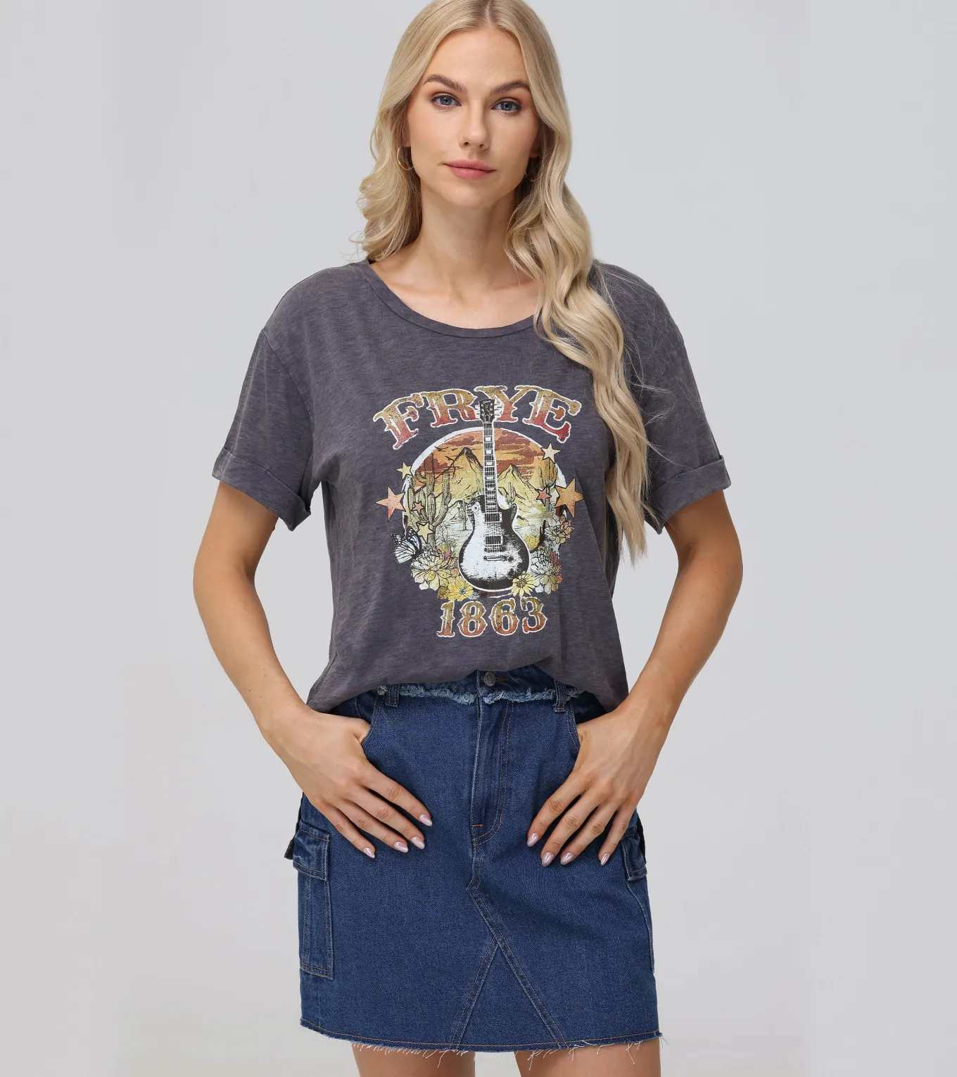 Rolled Cuff Graphic Tee