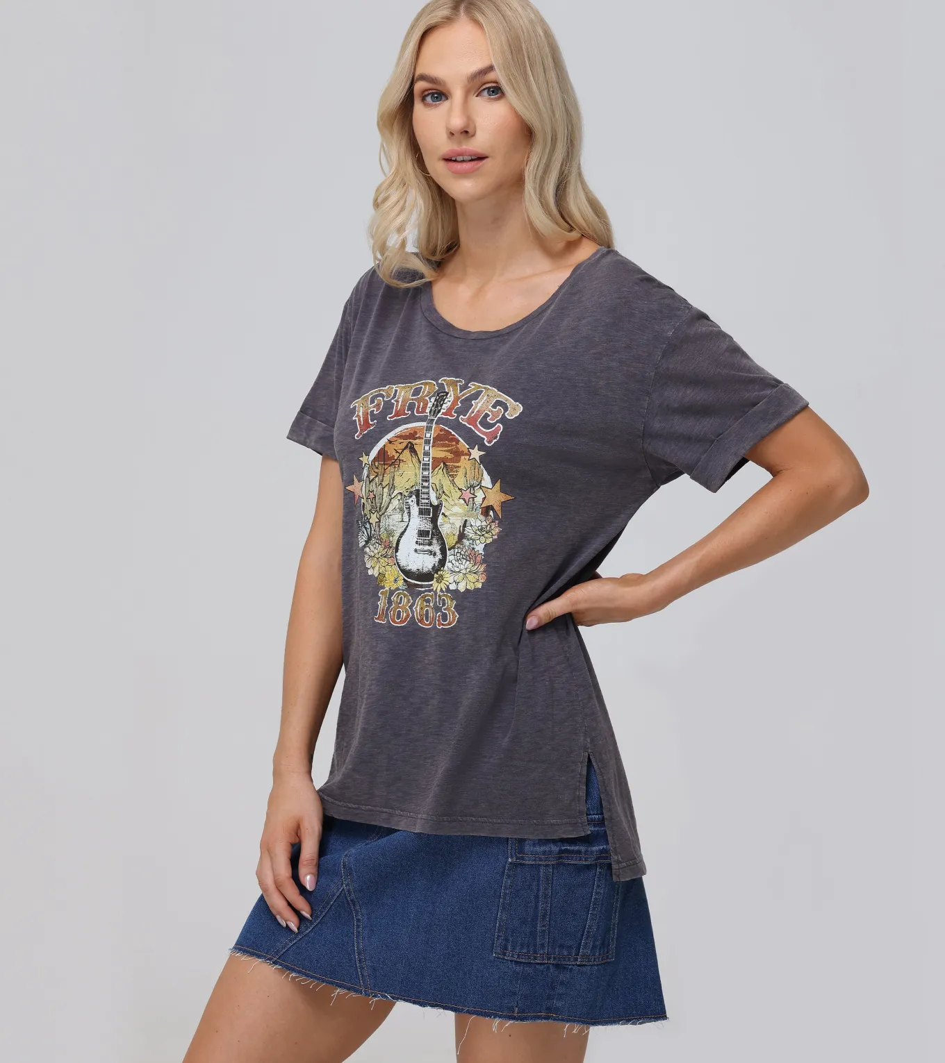 Rolled Cuff Graphic Tee