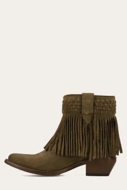 Sacha Short Fringe Bootie