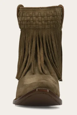 Sacha Short Fringe Bootie