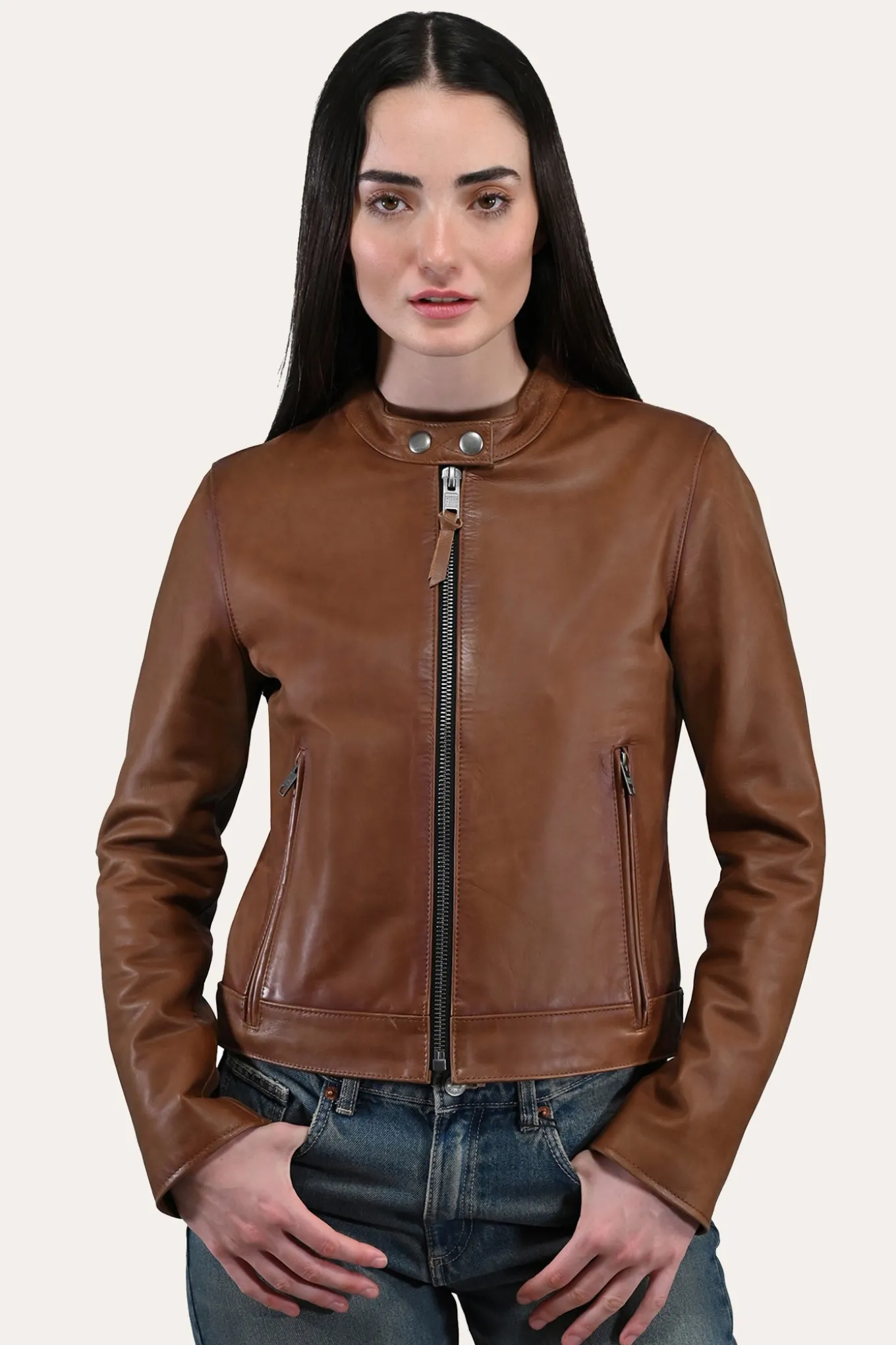 Tobacco Cafe Racer Jacket