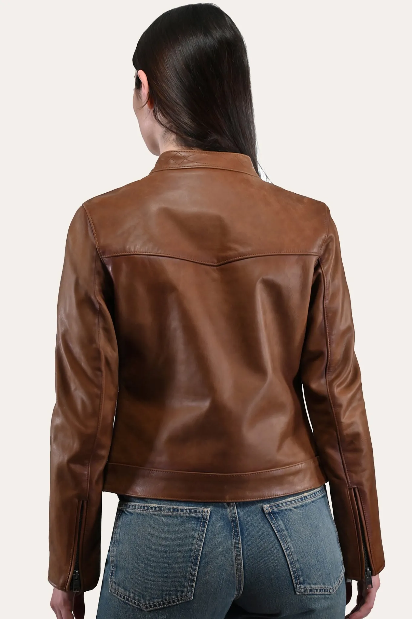 Tobacco Cafe Racer Jacket